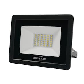 Refletor Blumenau de Led Slim 30W Verde Preto Bivolt