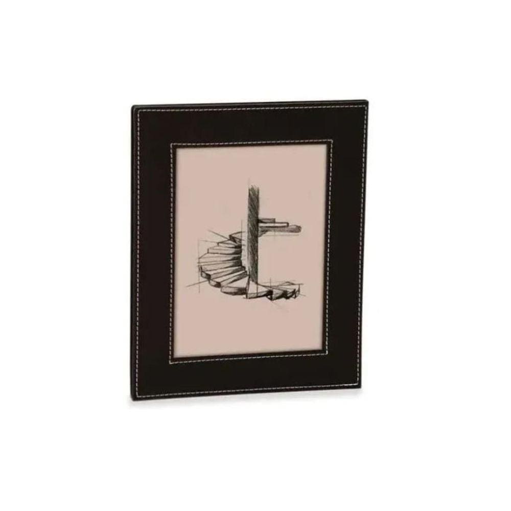 Porta-retrato Marrom em MDF com Pu para fotos 15x20cm 15786 - Mart