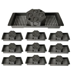 10 Caixas De Teto Suporte 30Cm Para Laje Preto Canal