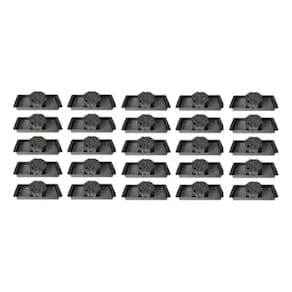 25 Caixas De Teto Suporte 30Cm Para Laje Preto Canal