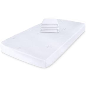 Kit 2 Protetor Impermeável De Chiqueirinho De Bebê 100% Silencioso De Malha Premium 100x70cm - BF Colchões