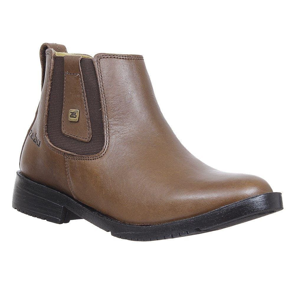Botina Marrom Feminina Bico Redondo Zebu 27779