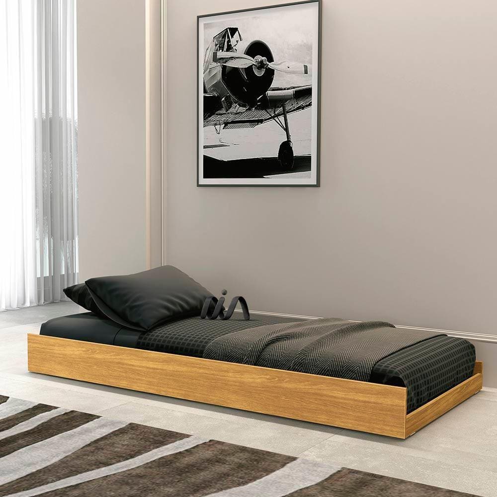 Cama Auxiliar Solteiro Com Rodízios Cinamomo Roma Fênix