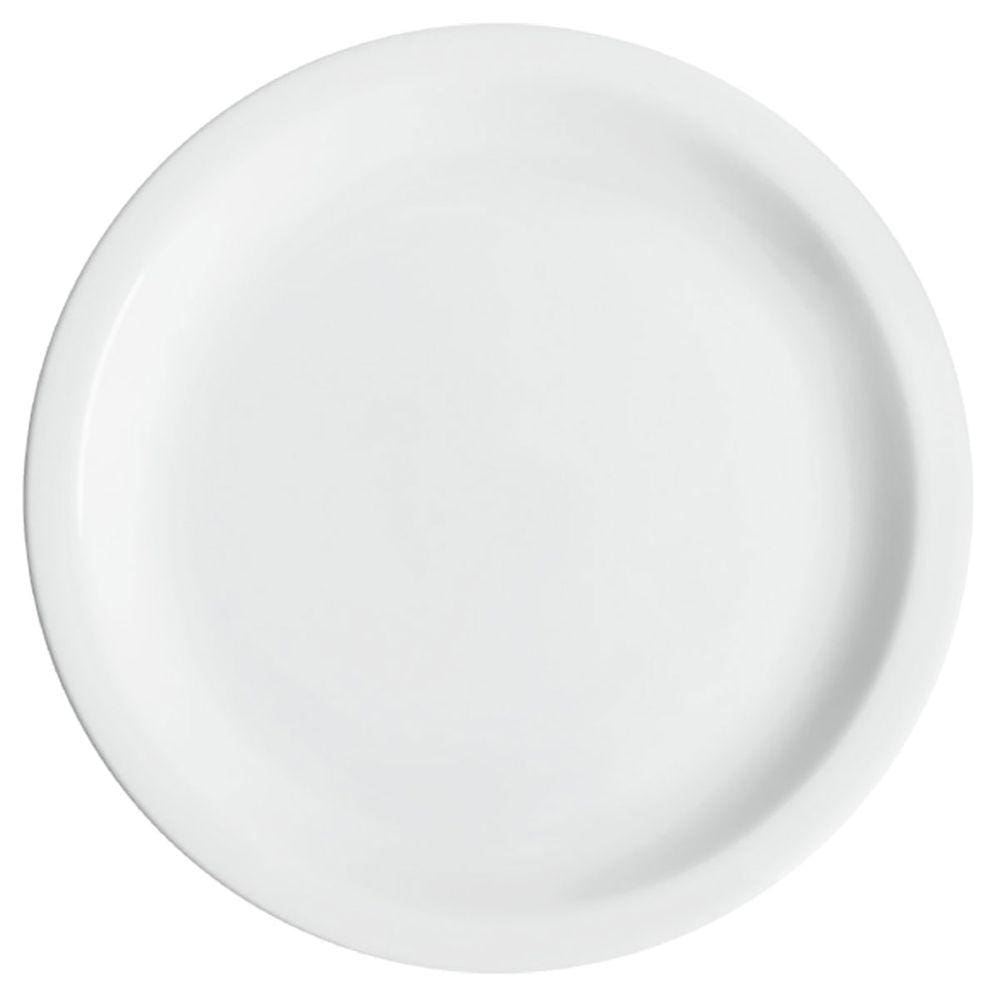 Prato Raso de Porcelana 25,5cm Classe Única Iguaçu Germer Branco