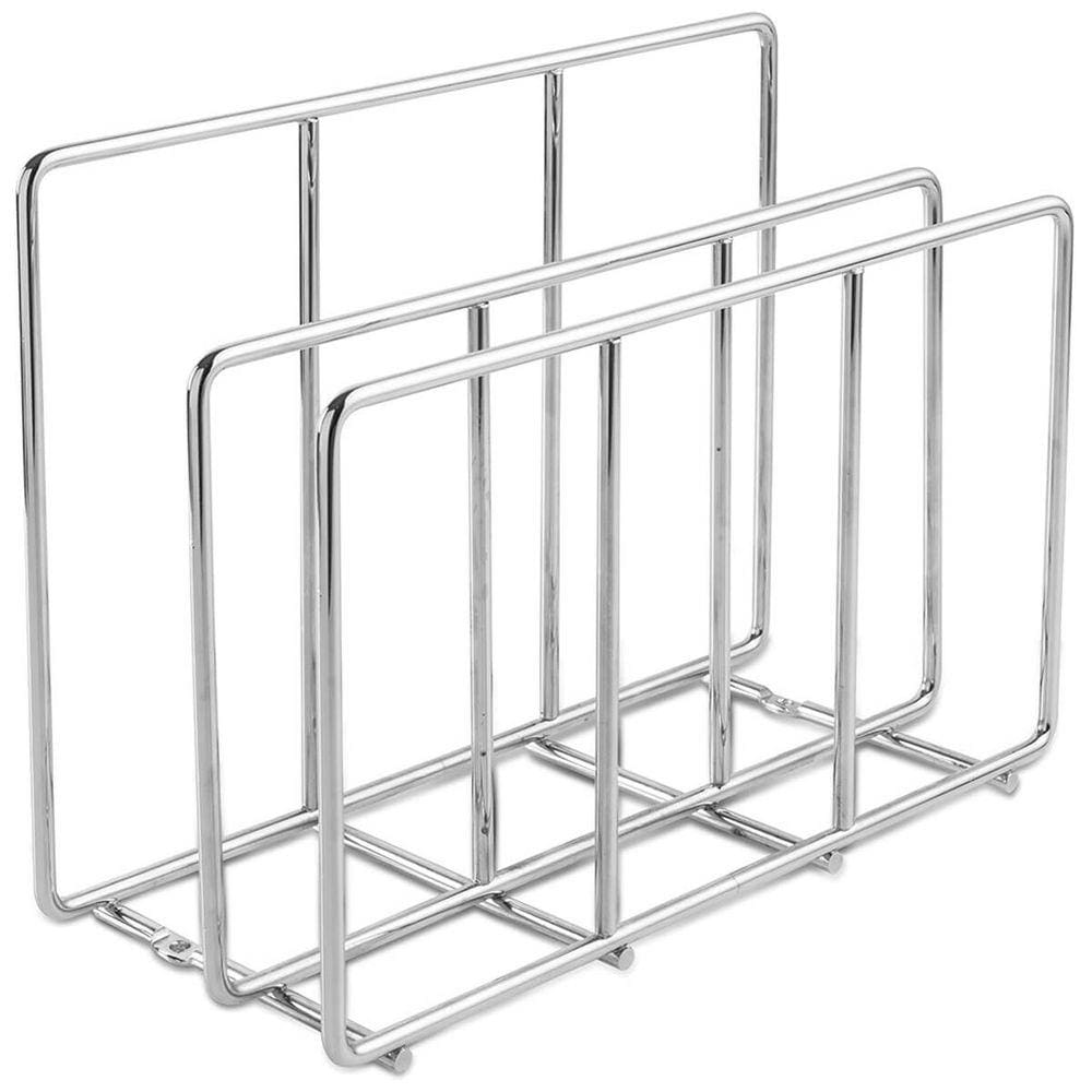 Suporte para Tábua de Corte Carne Duplo Organizador Aramado para Cozinha Masutti Cromado