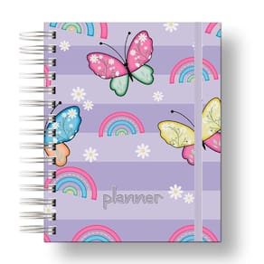 Planner Uau 2024 Borboleta Lilas / Para palnejamento Anual e Organização Diaria.