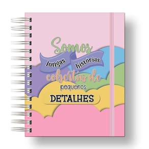 Planner Uau 2024 Cores Rosa Frase , Para palnejamento Anual, Organização Diaria.