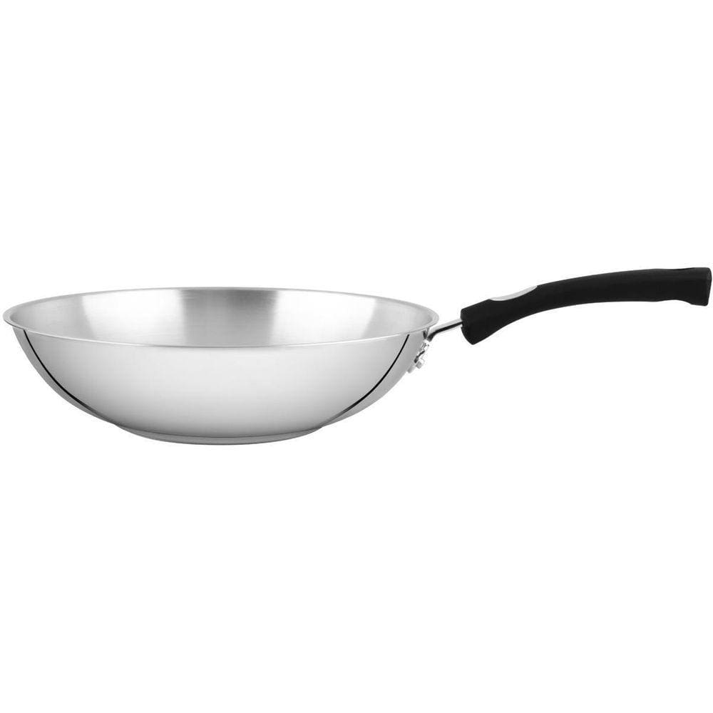 Panela Wok Tramontina Inox S/ Tampa Solar Silicone 28Cm