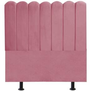 Cabeceira Nuvem Cama Box Casal 140 cm Alanis Suede Rosa