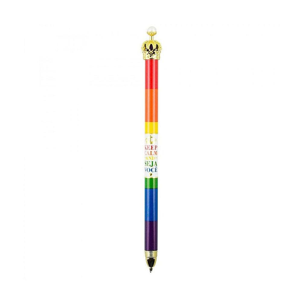 Caneta Metal Rollerball Arco-Íris LGBT 0.7mm: FS