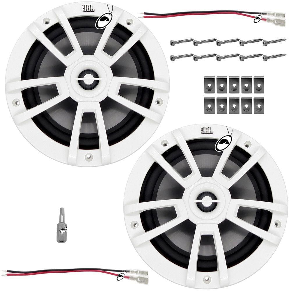 Par Alto Falante Marítimo JBL Branco 8&quot; Polegadas Stage Marine 250W RMS