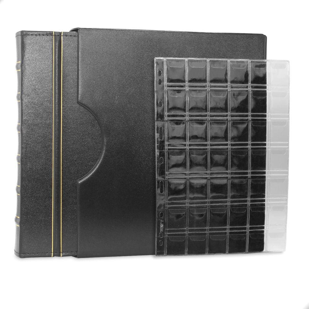Álbum de Luxo Preto Gigante 50 Folhas de 30 Bolsos 28x21