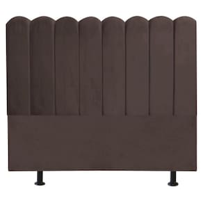 Cabeceira Nuvem Cama Box Queen 160 cm Alanis Suede Marrom