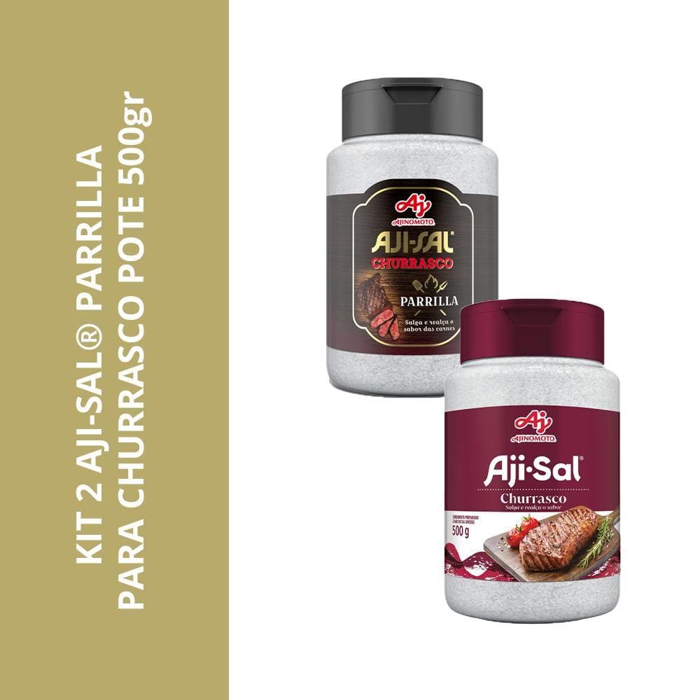 Kit 2 Aji-Sal Parrilla Para Churrasco Pote 500Gr