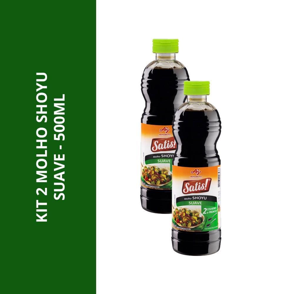 Kit 2 Molho Shoyu Suave - 500Ml