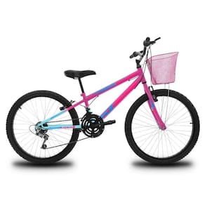 Bicicleta Infantil Aro 24 KOG Feminina 18V Shimano e Cesta