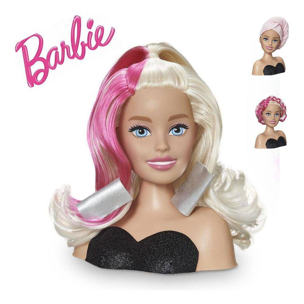 Pupee Barbie Styling Head Faces, Rosa, Busto, 14 peças