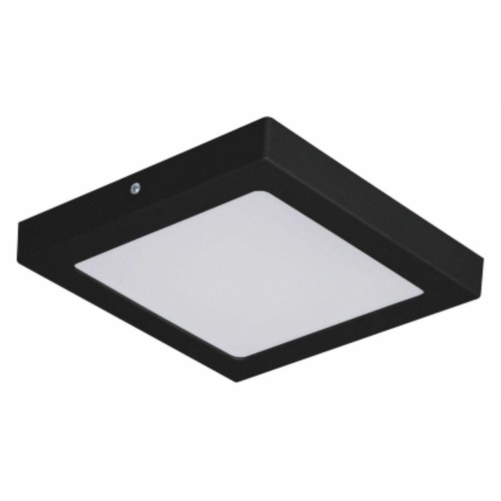 Luminária Led De Teto 12W Quadrado Preto 4000K G-Light