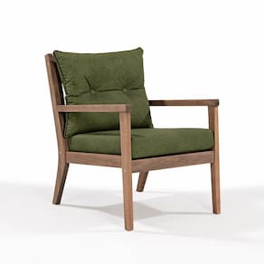 Poltrona para Jardim em Madeira Maciça Riade Stain Castanho/Verde