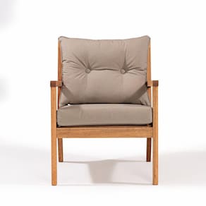 Poltrona para Jardim em Madeira Maciça Riade Stain Jatobá/Cinza