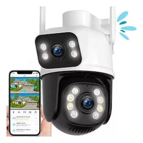 Câmera WiFi Icsee Duas Lentes Zoom IP66