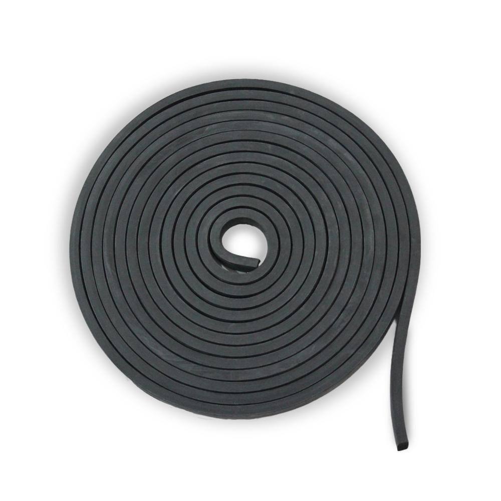 Perfil Borracha Esponjosa 15x15mm - 15m - Preto