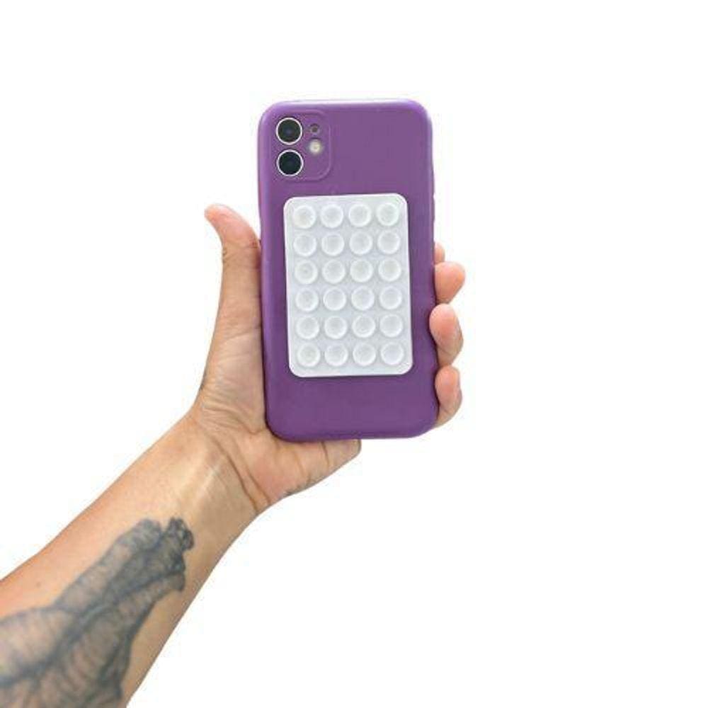 Suporte Silicone Ventosa Celular Superfície - BRANCO