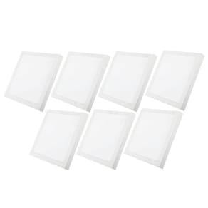 Kit 7 Luminária Led Sobrepor 21x21 Branco Quente 18w