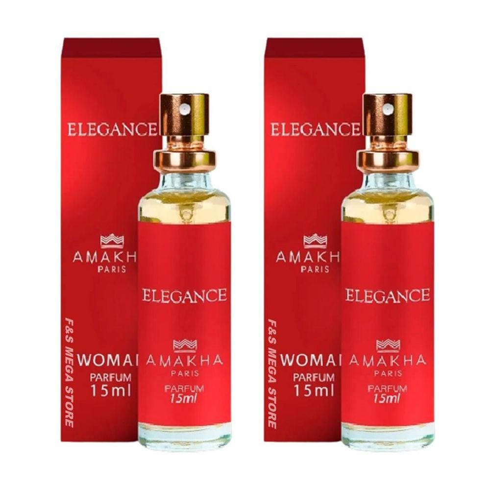 Perfume Amakha Paris Elegance Vermelho 15ml Kit 2