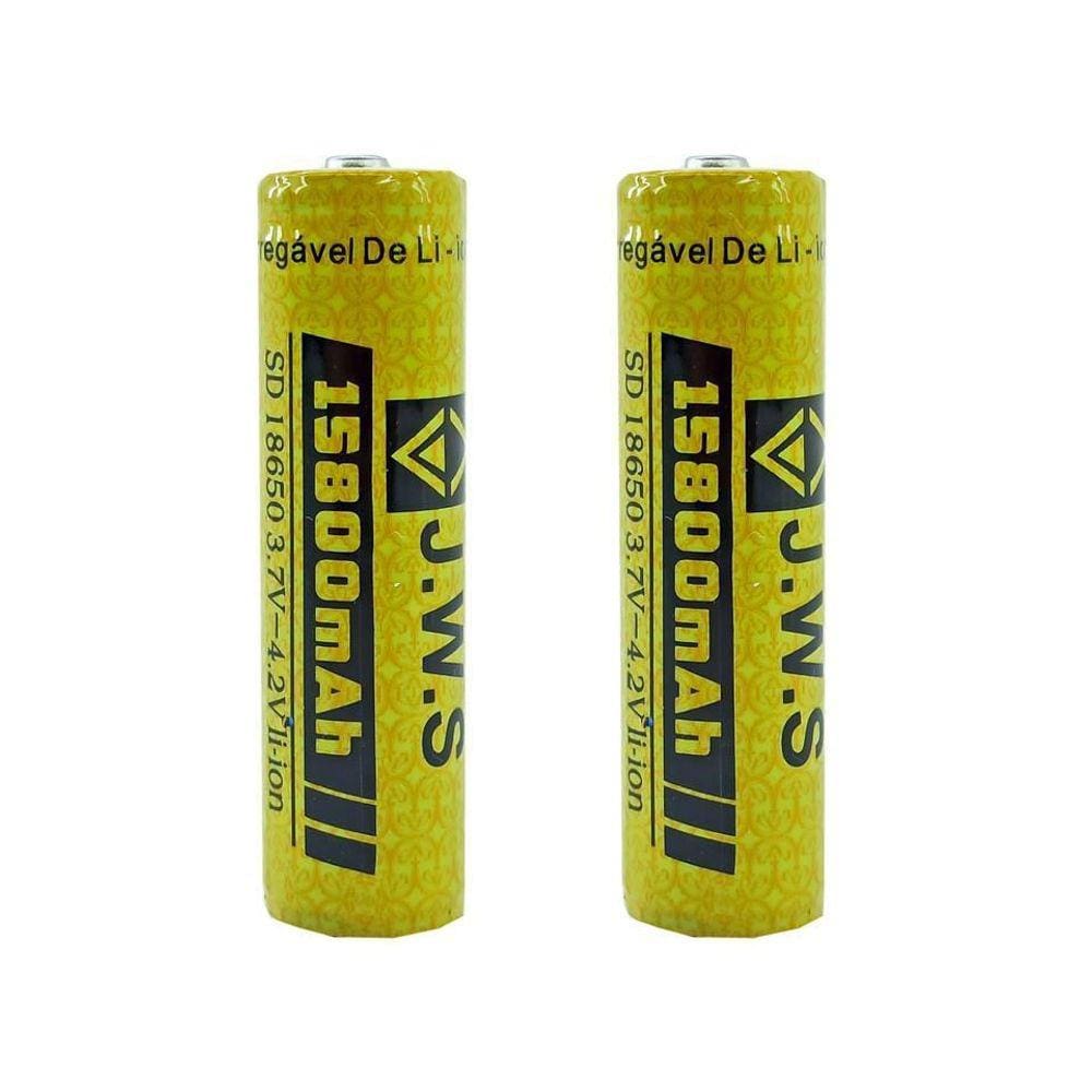 Kit 2 Baterias 18650 4,2V 15800mAh JWS até 11h