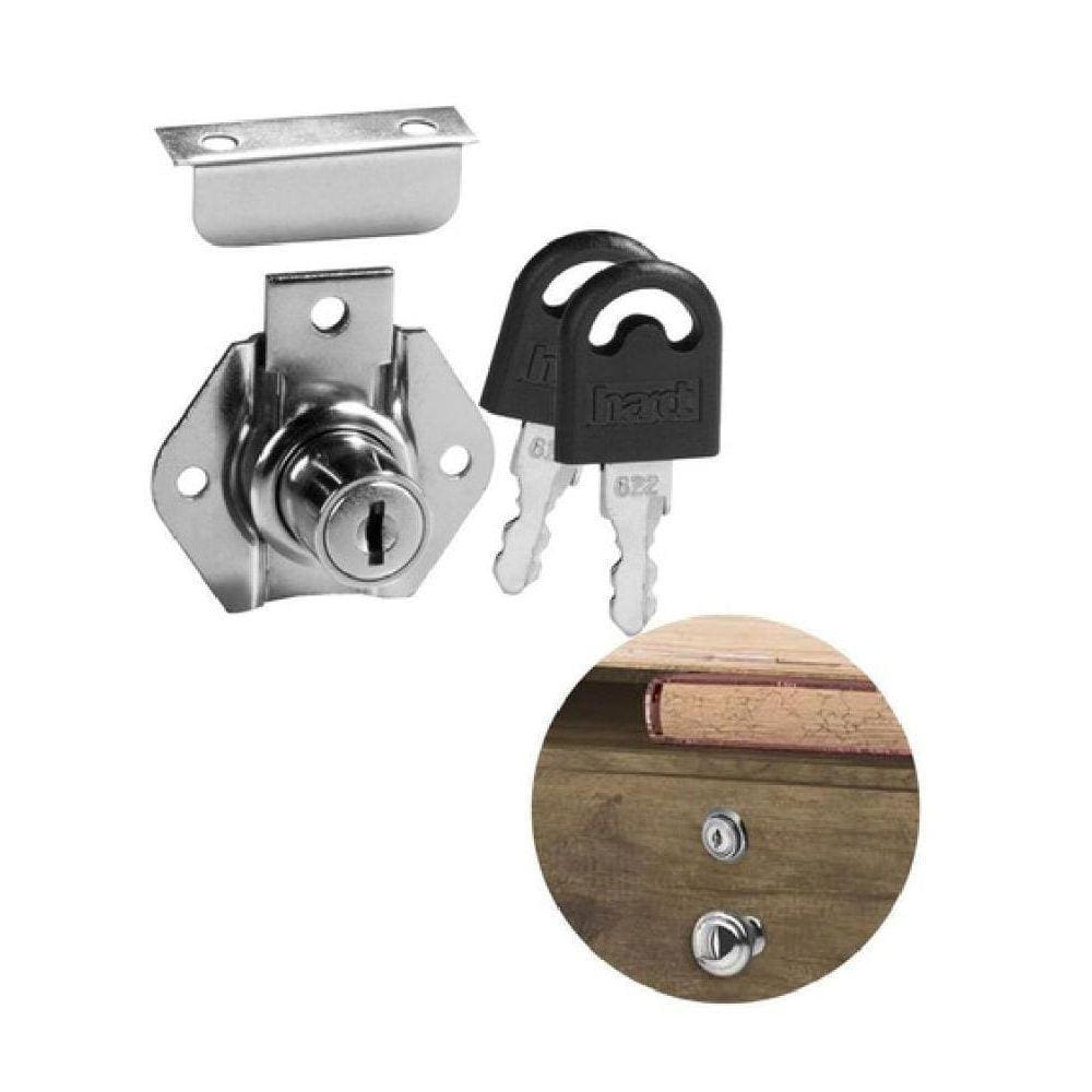 Fechadura Chave Fixa Hardt Aço 17x22mm com Batente