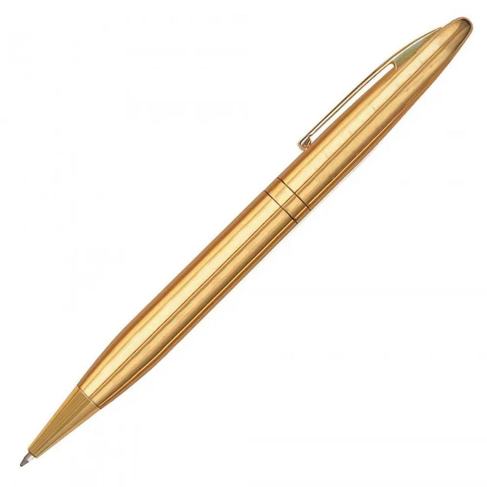 Caneta Parker Crown Dourada Média Azul 138mm