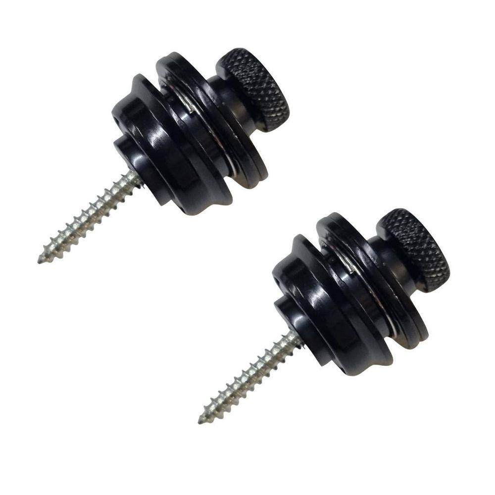 Strap Lock Pro Resistente Metal Preto Guitarra Baixo