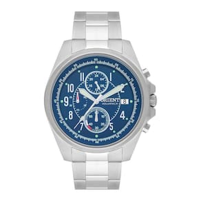 Relógio Orient Masculino Cronógrafo Prata 42mm
