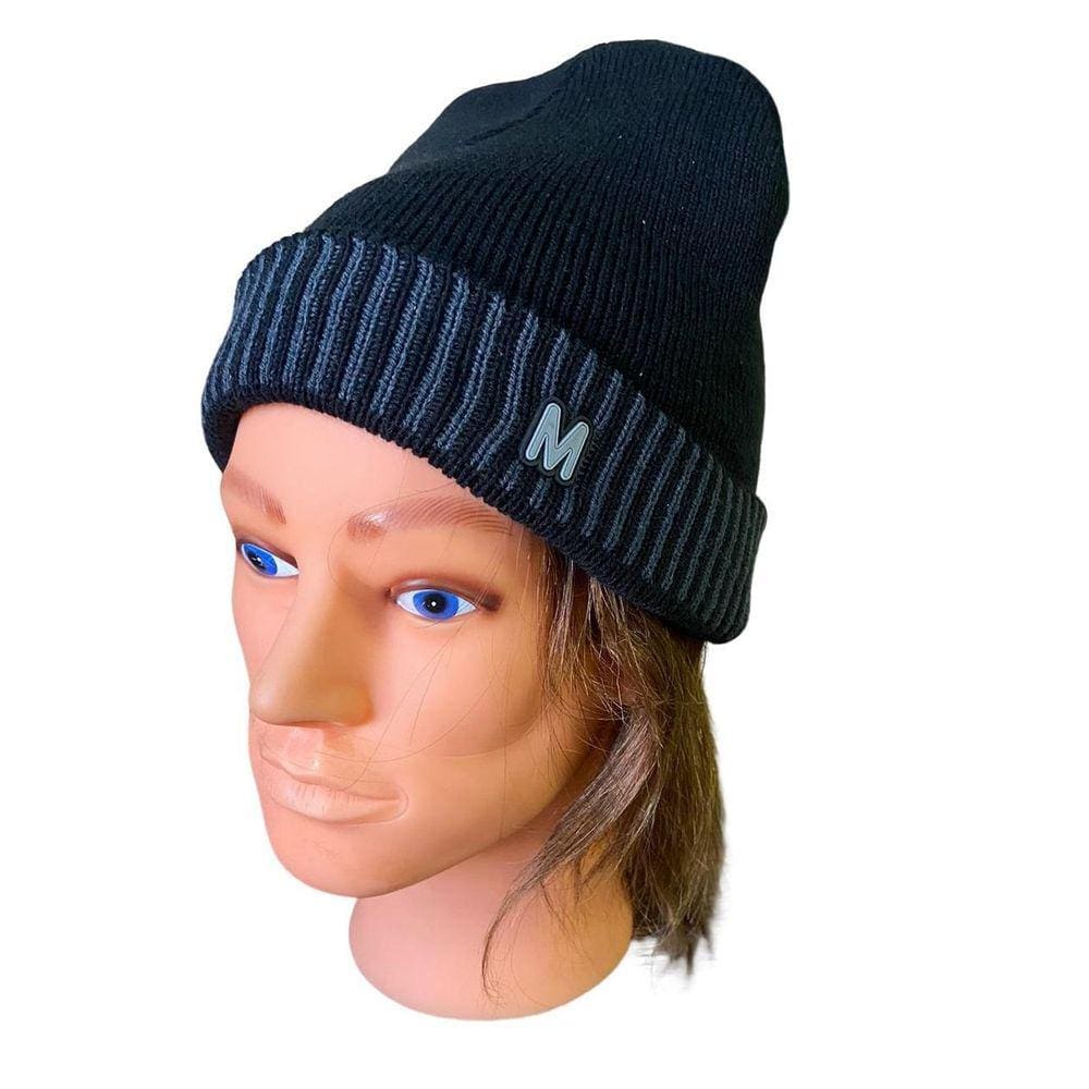 Gorro Inverno Preta Adulto Forrada - 100% Poliéster