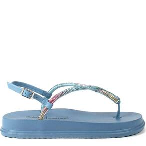 Sandália Feminina Casual Dia a Dia FlatForm com Strass Dakota Y6241