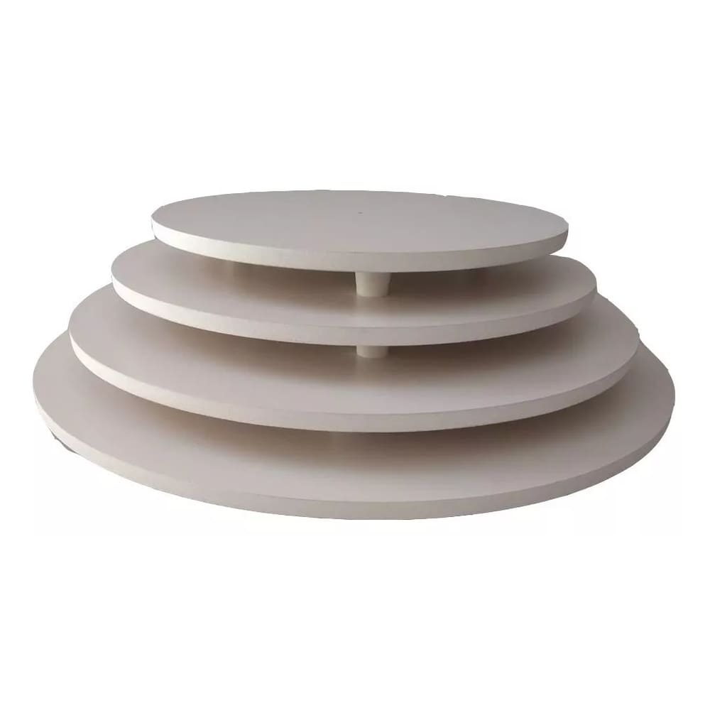 Kit Com 4 Tábuas Tabuleiro Para Bolo Em Mdf 20 CM + 25 CM + 30 CM + 35 CM