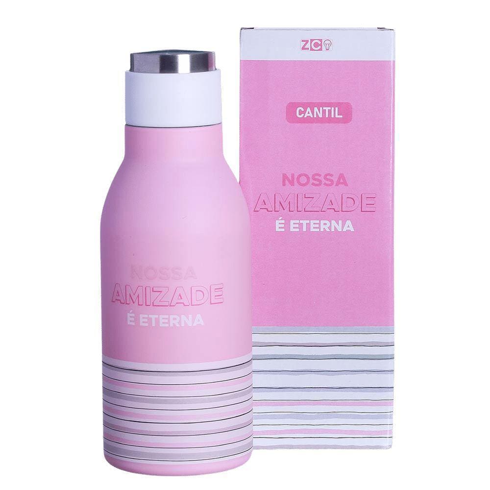 Garrafa Térmica Nossa Amizade É Eterna 6 Horas Parede Dupla Metal 400ML