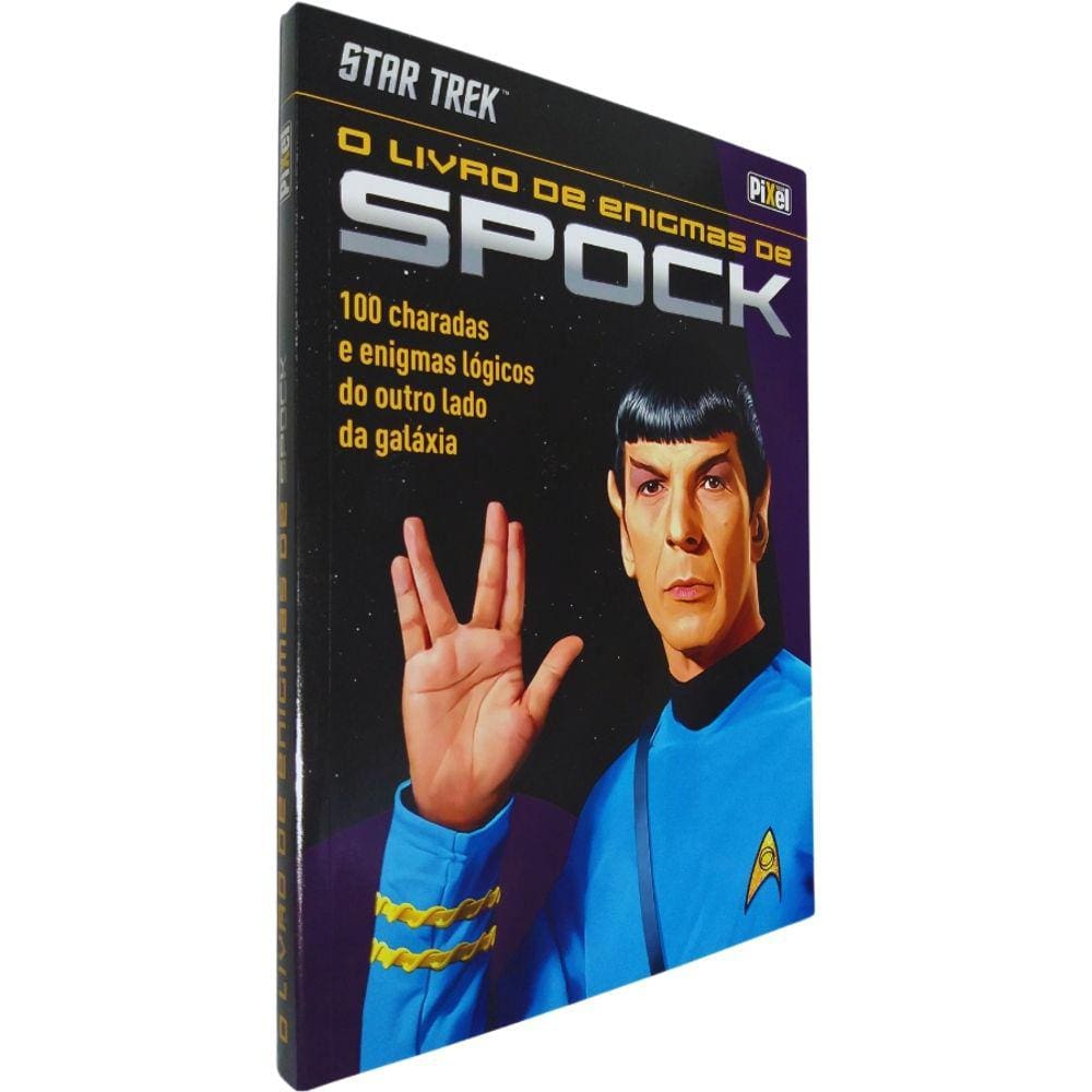 Livro Físico O Livro de Enigmas de Spock Star Trek Tim Dedopulos 100 Charadas e Enigmas Lógicos do Outro Lado da Galáxia