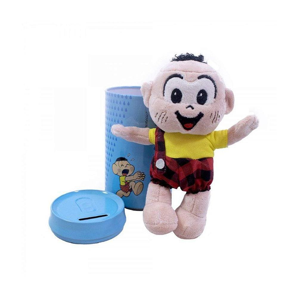 Boneco Pelúcia Cascão com Cofre: Turma da Mônica