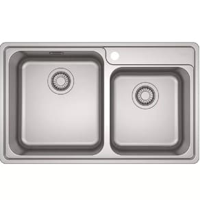 Cuba de Sobrepor Dupla Franke Bell 86x48 30 Litros e 24 Litros Inox