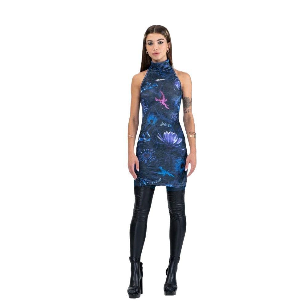 Vestido Dark Forest Feminino Gola Alta Decote Nadador