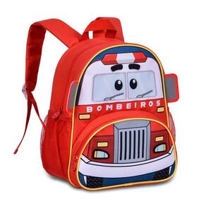 Mochila Infantil Clio Pets Escolar Bombeiro Polícia