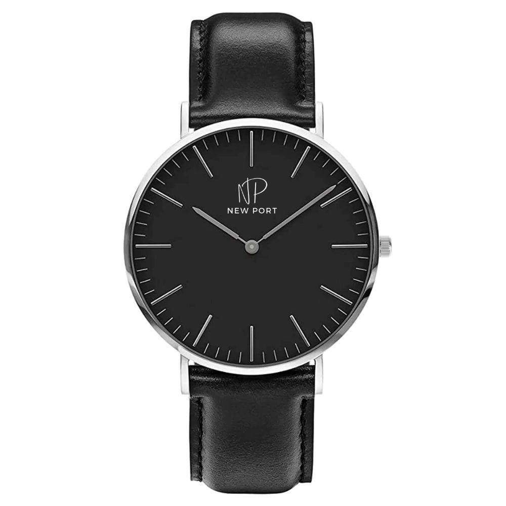 Relógio Feminino Ultra Fino Elegante Analógico Pulseira De Couro Sintético Minimalista 40mm