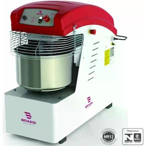 Amassadeira Espiral Braesi Aes-25 2 Velocidades Nr12 25kg 220v