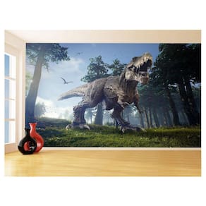 Papel De Parede 3D Animais Dinossauro Jurassic 3,5M Anm433
