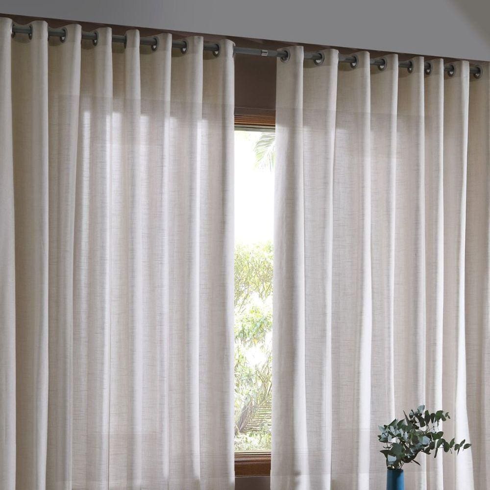 Cortina Porta 540x250cm Linho Areia Monaco - Bella Janela