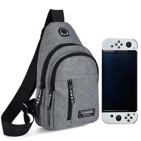 Bolsa Sling Nintendo Switch Lite Cinza 30x18x6cm