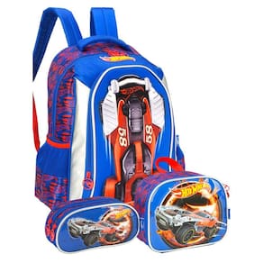 Kit Escolar Hot Wheels: Mochila + Lancheira + Estojo