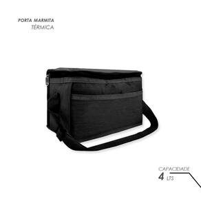 Bolsa Térmica Porta Marmita 4 Litros Preta